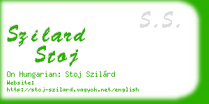 szilard stoj business card